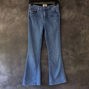 Paige High Rise Bell Canyon in "Frenchie" No Whiskers Denim Flare Jeans Size 28